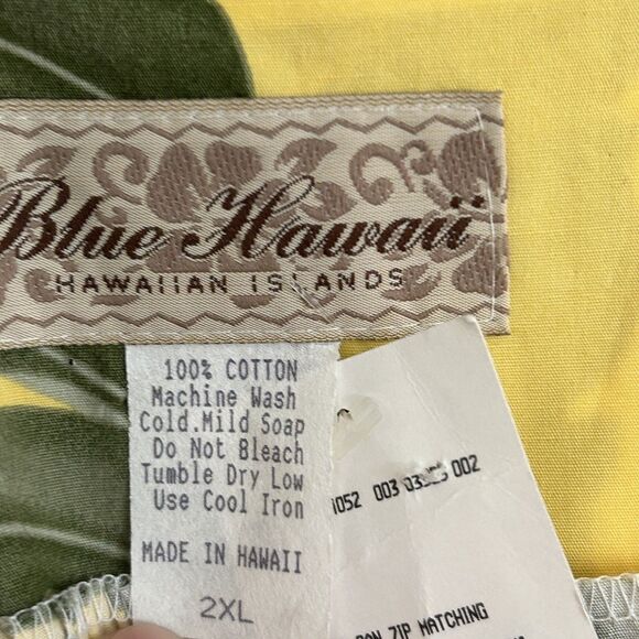 New Blue Hawaii Dress Size 2xl Hawaiian Sunny Yellow Tropical Floral MuMu NWT - Picture 7 of 10